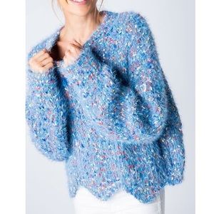 &Merci Confetti Scallop Chenille Mohair Blend Eyel